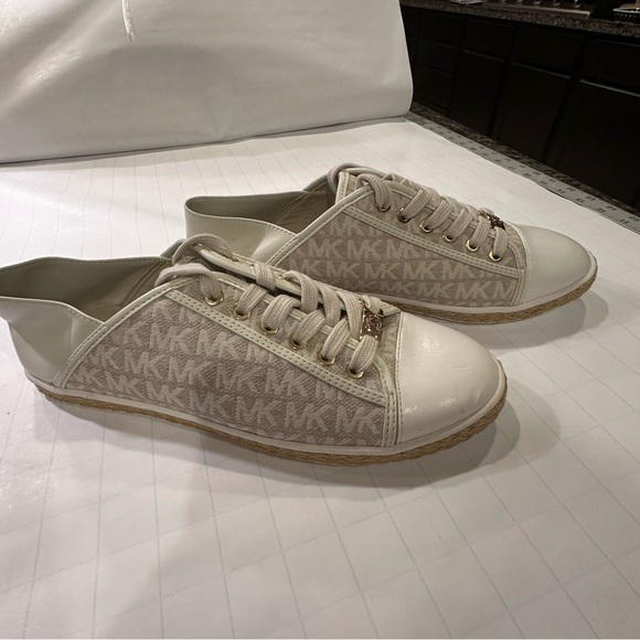 MICHAEL KORS Signature Jacquard Kristy Espadrille Sneakers Vanilla US Size 10 M - Picture 2 of 14